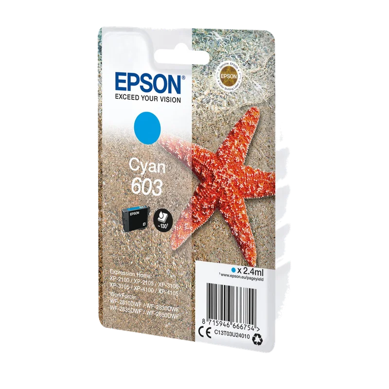 Epson 603 cyaan (T03U2)