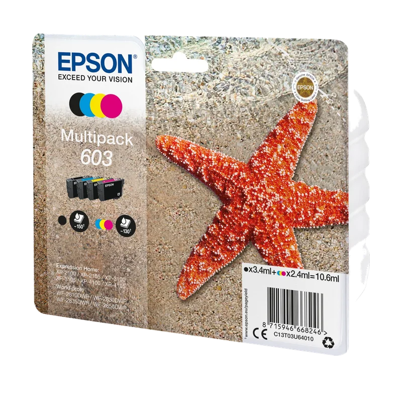 Epson 603 set zwart en kleur (T03U6)