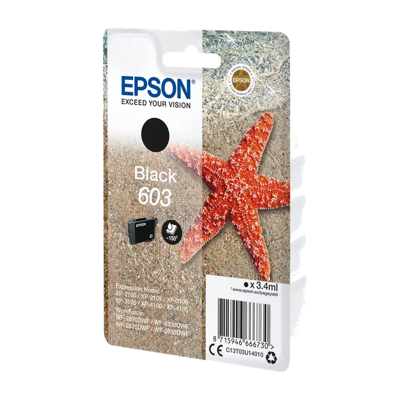 Epson 603 zwart (T03U1)